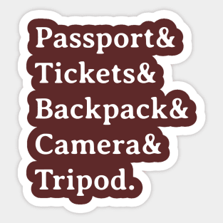 Travel Essentials. Sticker